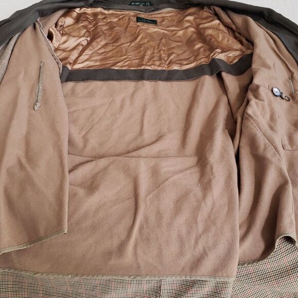 Ralph Lauren Trench Coat Mens 48R Olive Green Button Up Classic Old Money Luxury - Picture 6 of 9